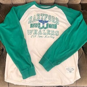 Old Time Hartford Whalers Hockey Cotton Jersey
